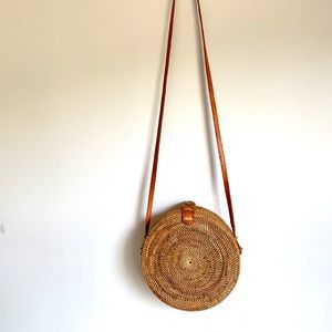 Anthropologie Round Straw Bag